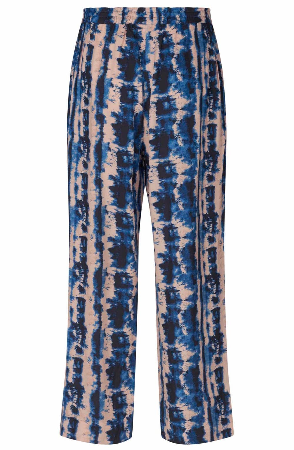 MaPeonos Navy Peony Wide Leg Trousers