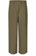 MaPerli Dusky Green Linen Wide Leg Trousers