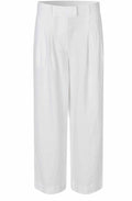 MaPerli White Linen Wide Leg Trousers