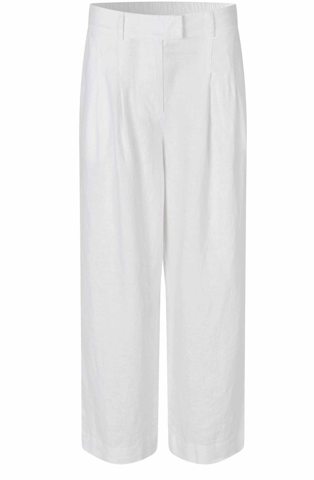 MaPerli White Linen Wide Leg Trousers
