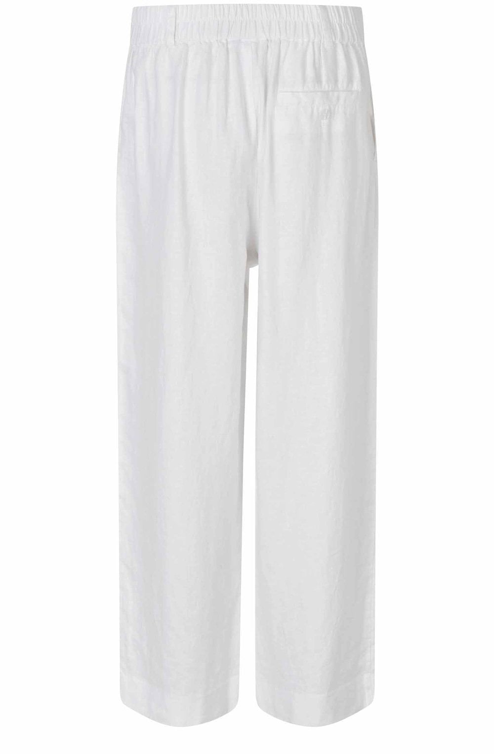 MaPerli White Linen Wide Leg Trousers