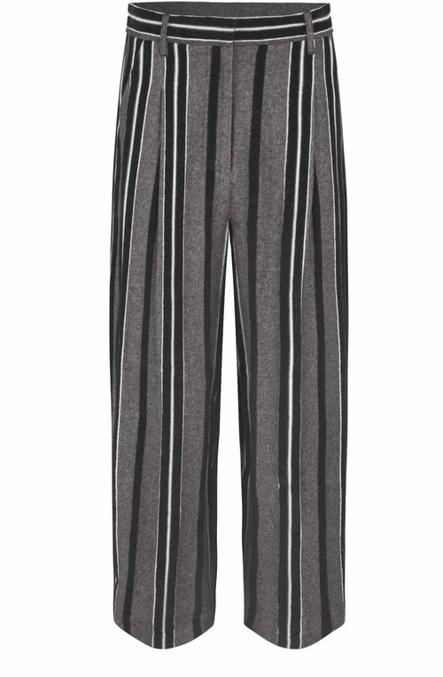 MaPiedad Black and Grey Wide Leg Trousers