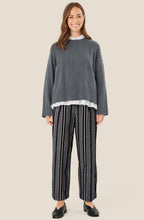 MaPiedad Black and Grey Wide Leg Trousers
