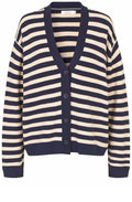 Maritime Blue Striped Lavender Cardigan