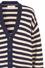 Maritime Blue Striped Lavender Cardigan