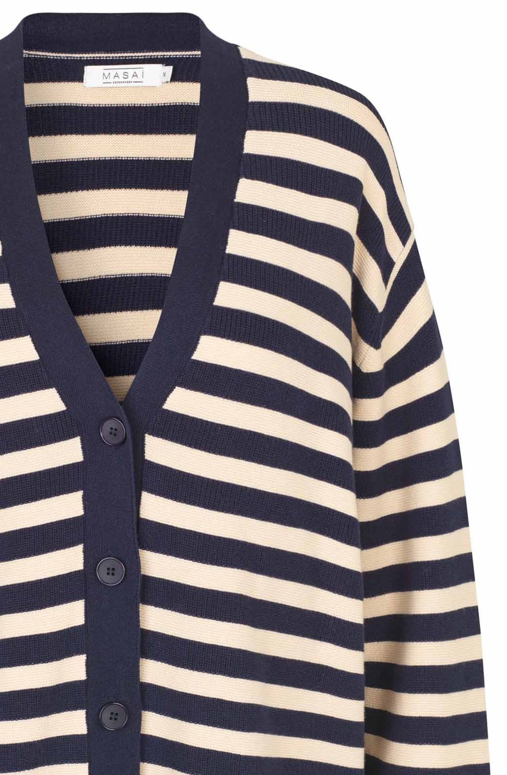 Maritime Blue Striped Lavender Cardigan