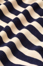 Maritime Blue Striped Lavender Cardigan