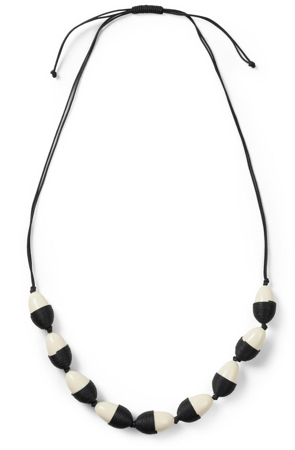 MaRumas Black and Cream Statement Necklace