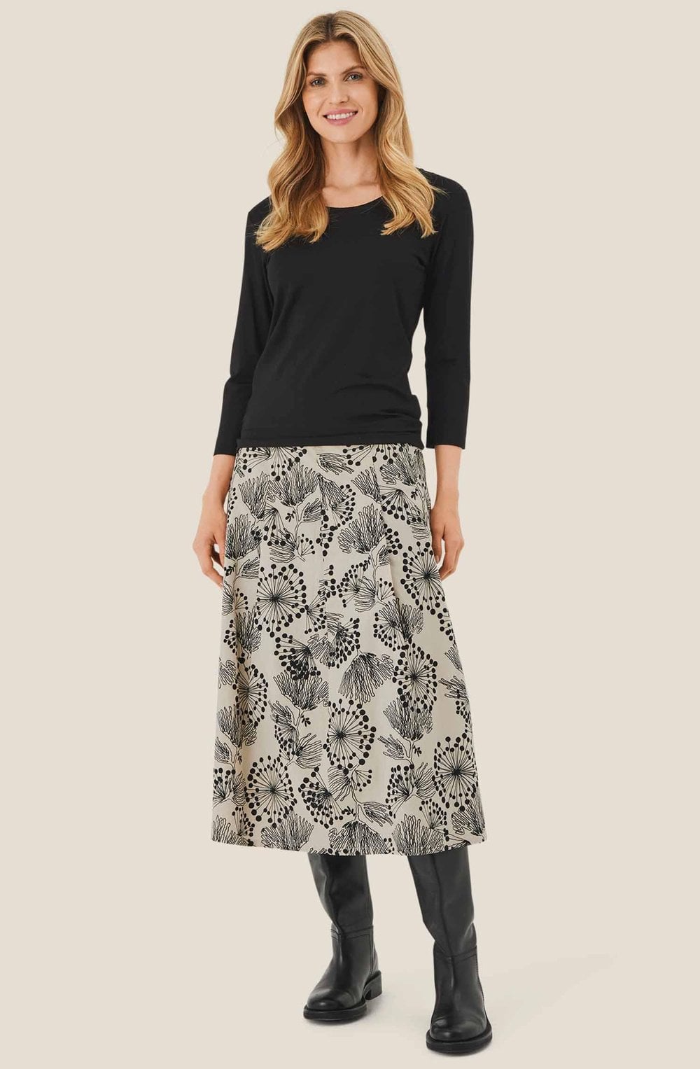 MaSabin Fog Floral Skirt