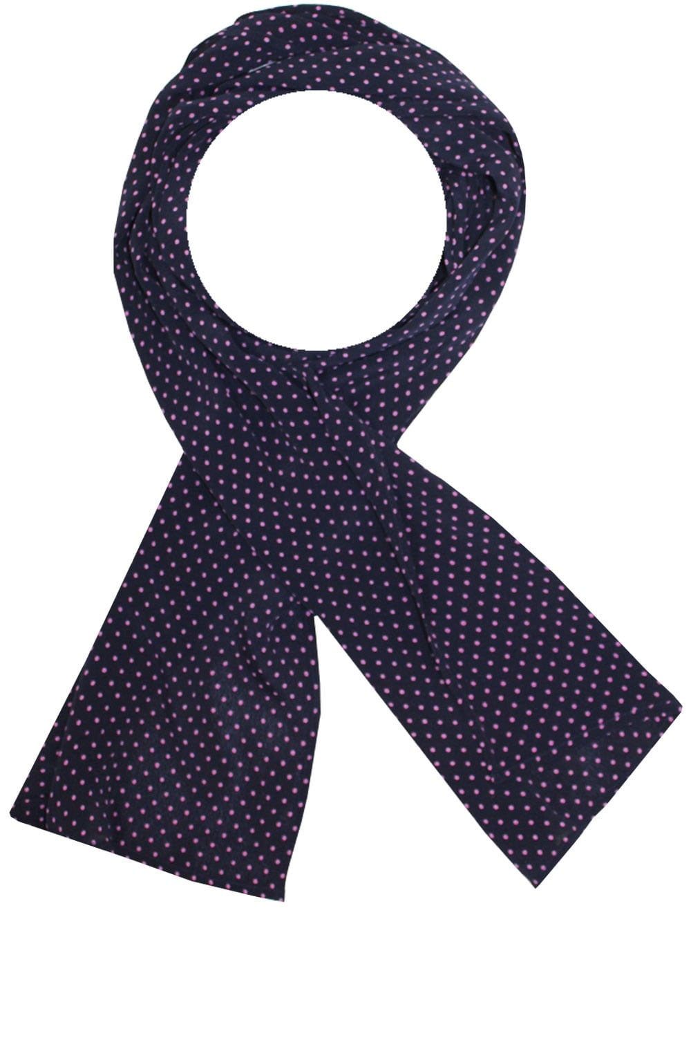 masai navy scarf with pink dots