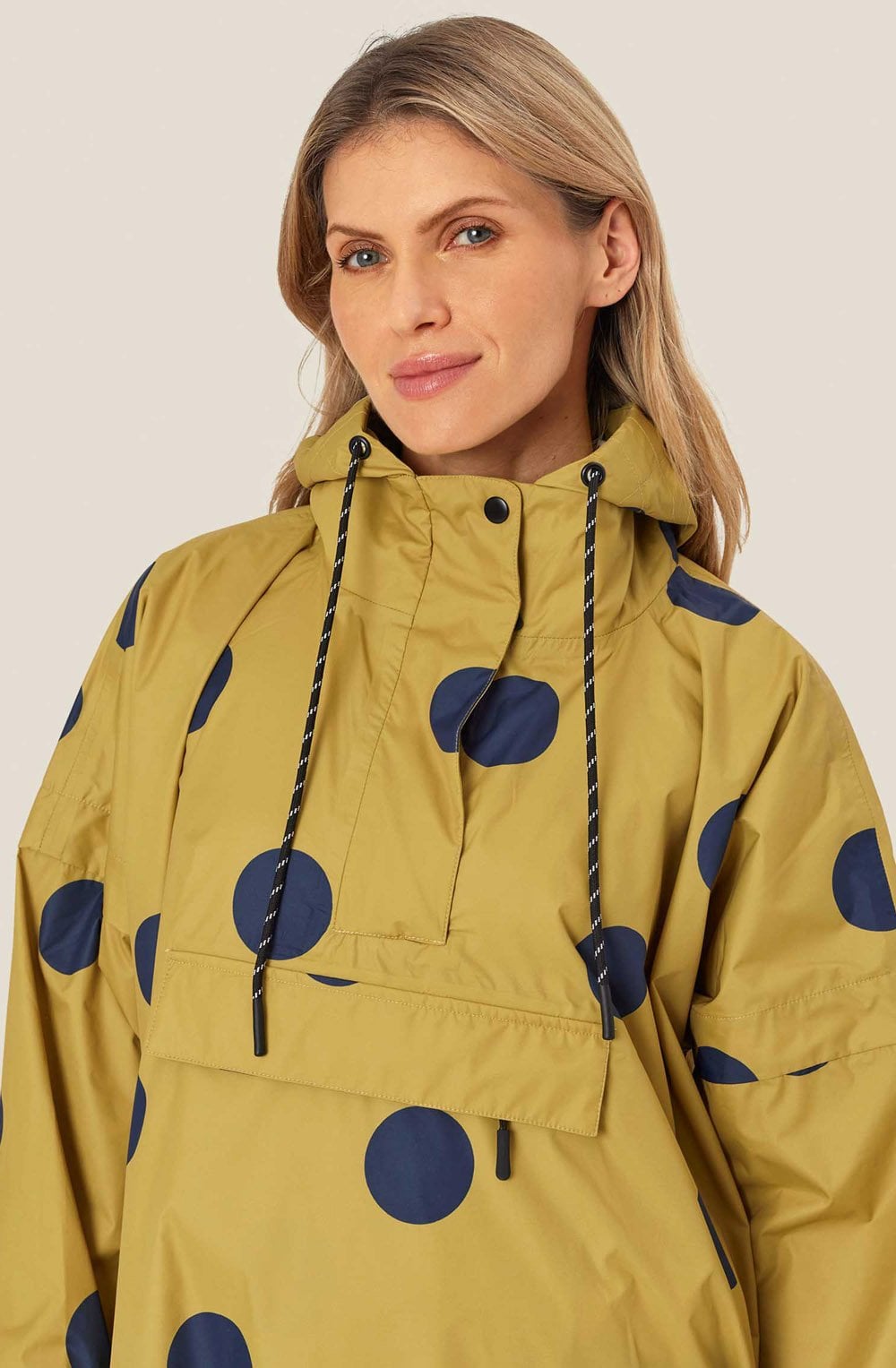 MaTatella Burnish Gold Polka Dot Rain Poncho