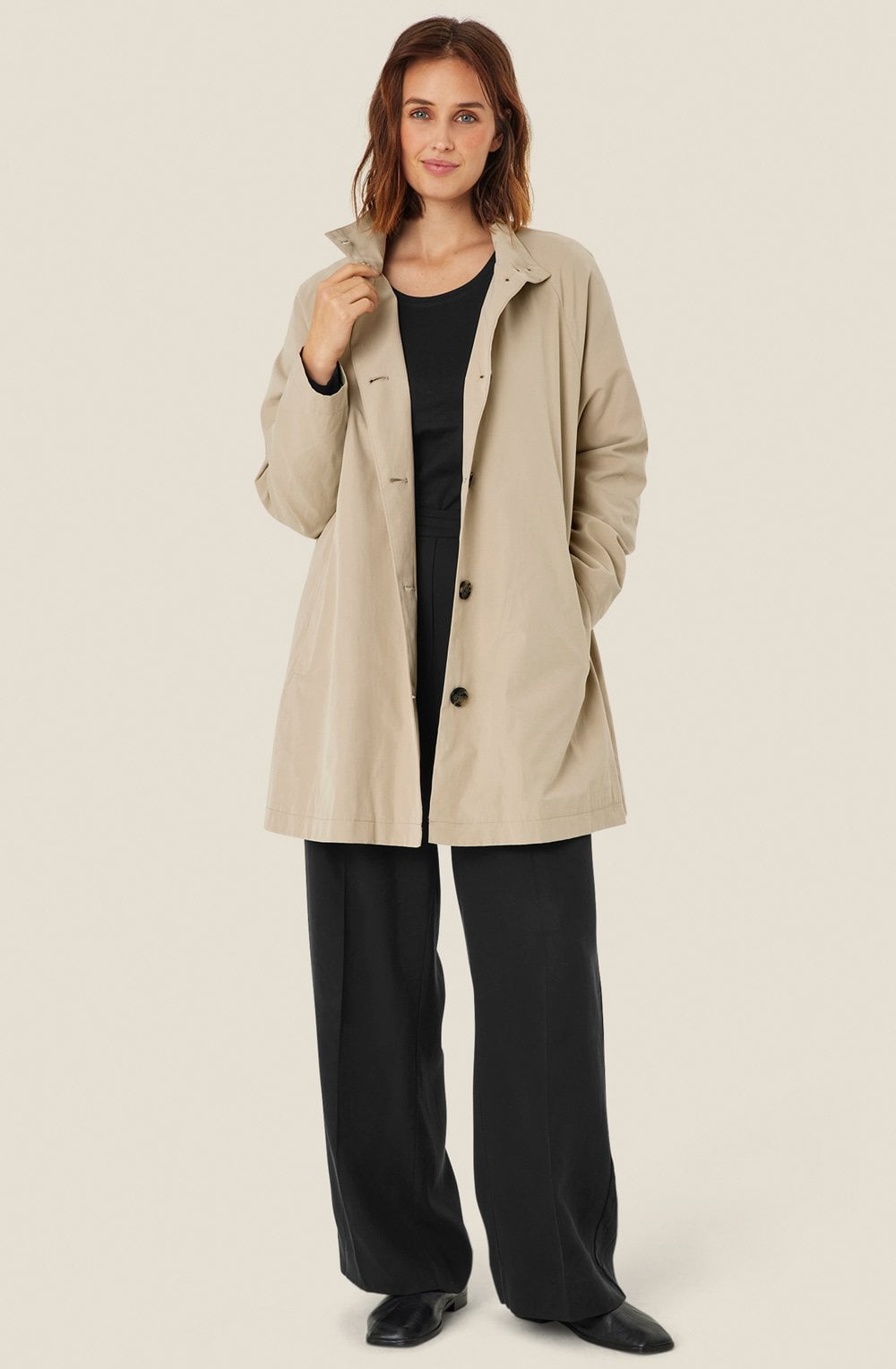 MaTeresa Plaza Taupe Coat