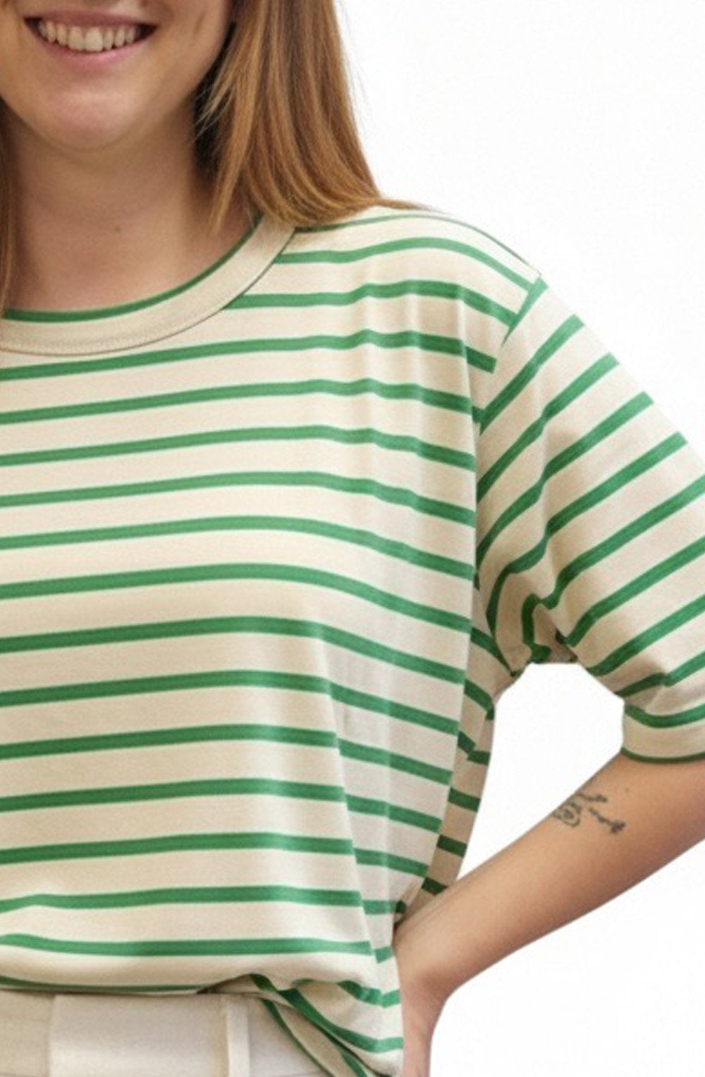 Mint Green Striped Doreann T Shirt