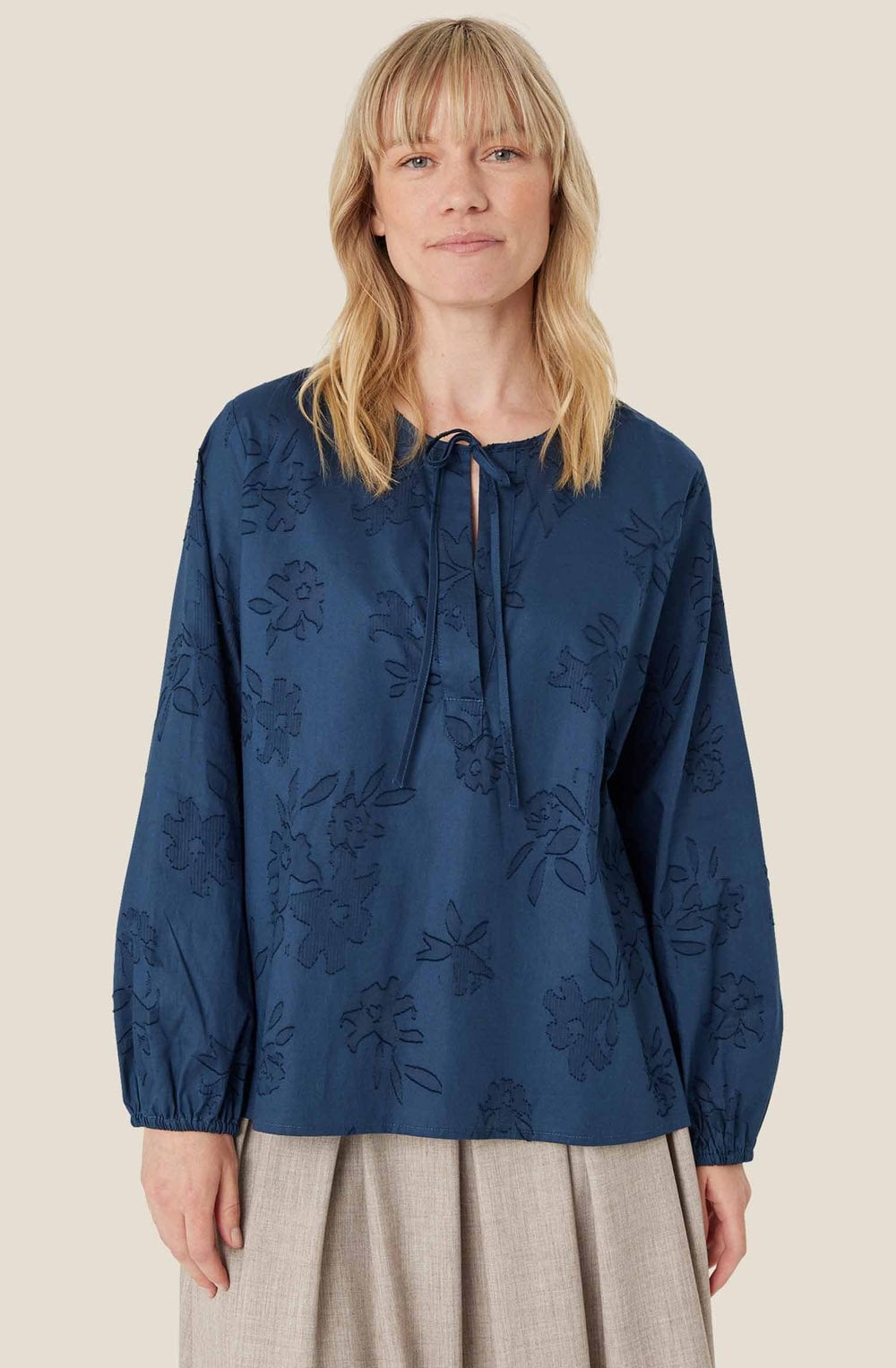 Moonlit Ocean Embroidered Davy Blouse