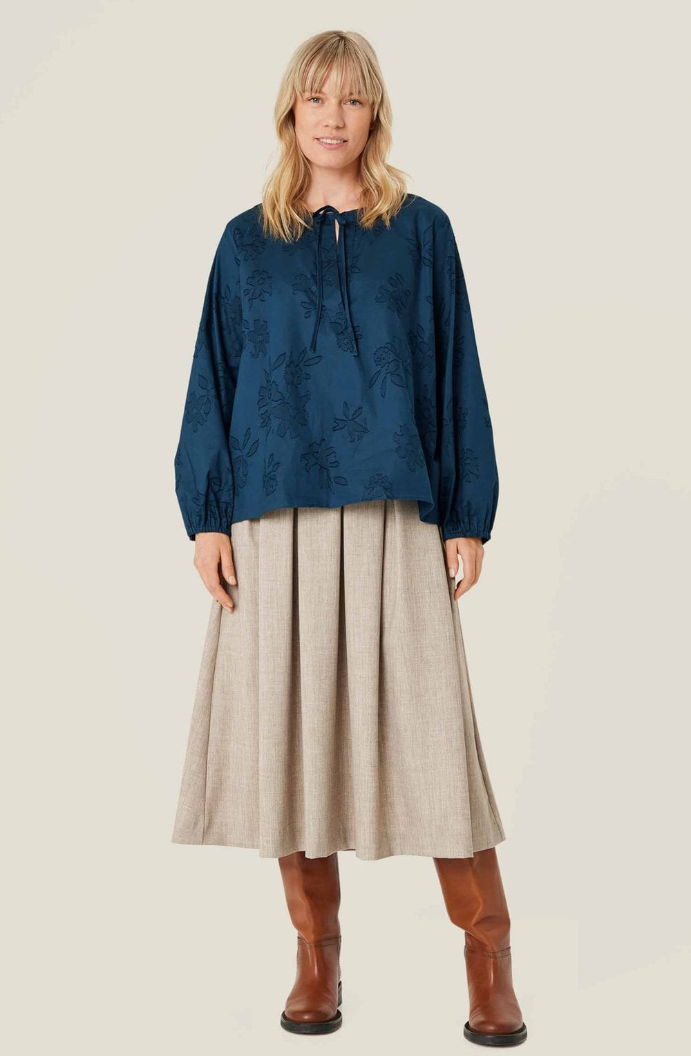 Moonlit Ocean Embroidered Davy Blouse