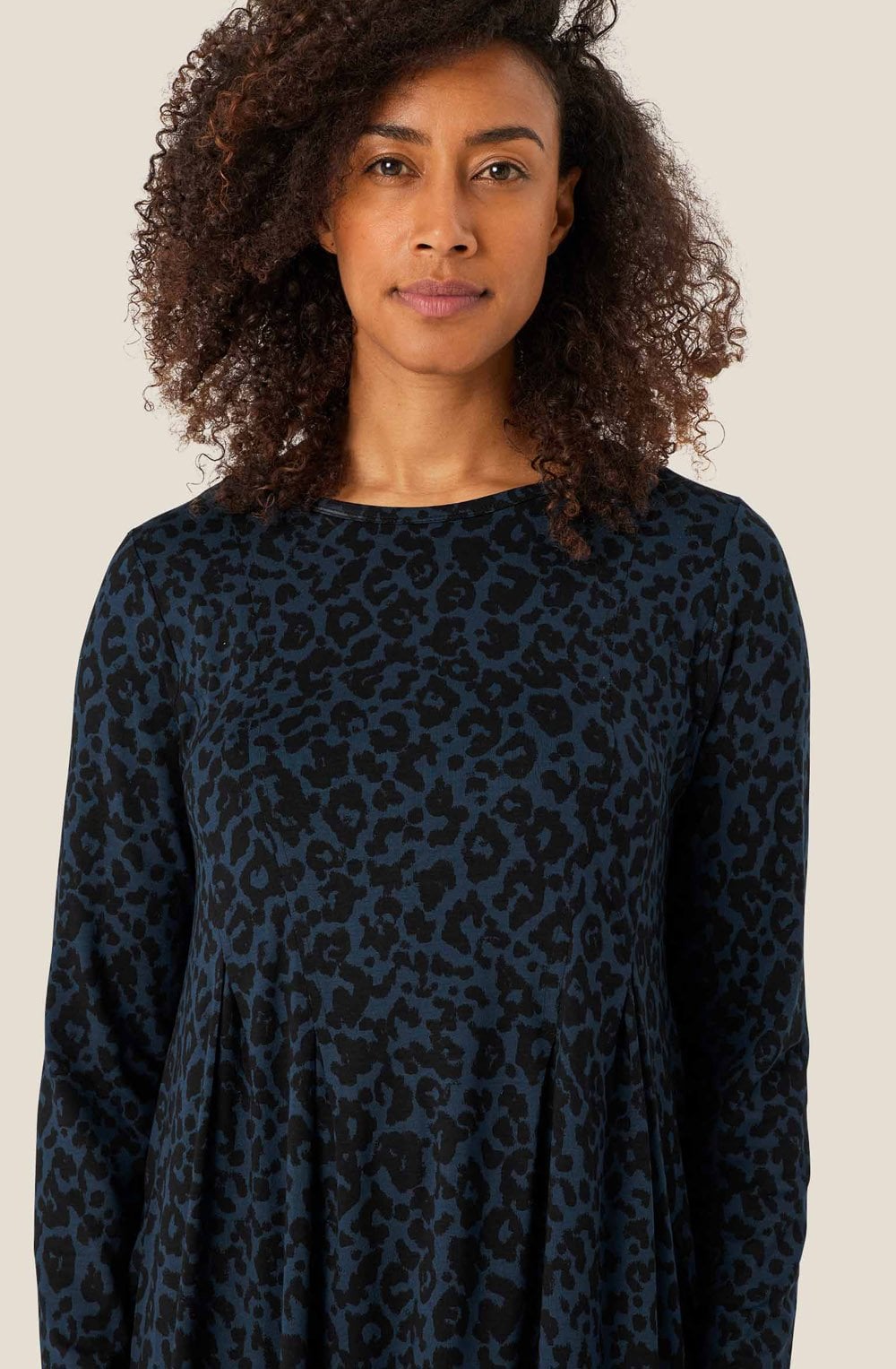 Moonlit Ocean Leopard Nevins Jersey Dress