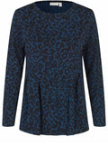 Moonlit Ocean Leopard Print Dariel Pleated Top