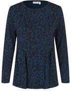 Moonlit Ocean Leopard Print Dariel Pleated Top