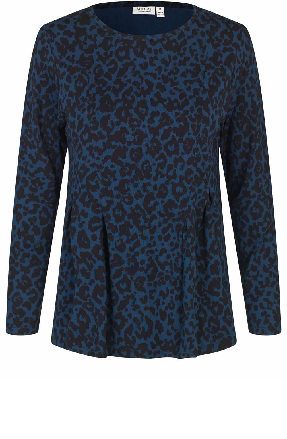 Moonlit Ocean Leopard Print Dariel Pleated Top