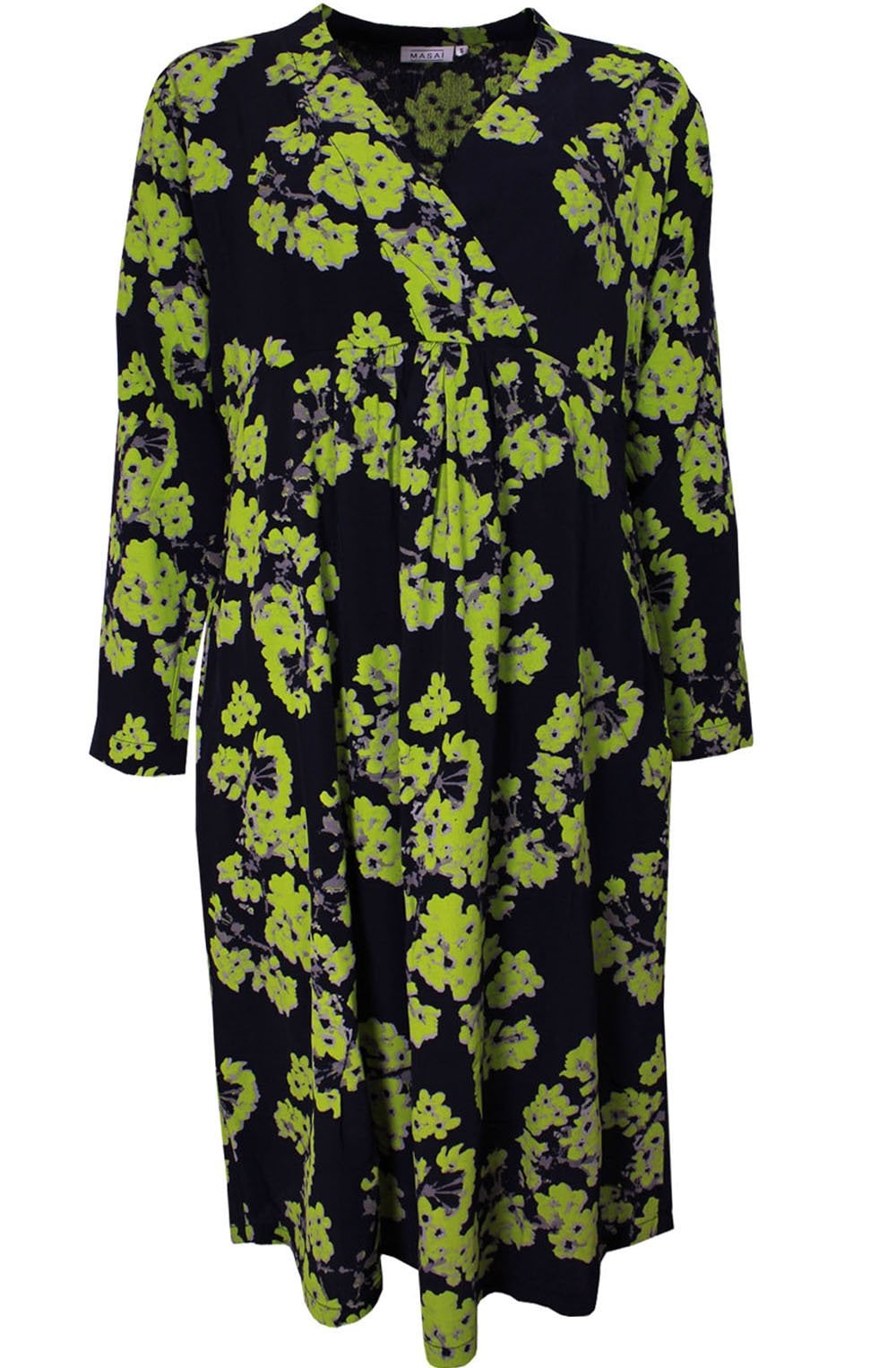 Nabala Lime Floral Print Dress