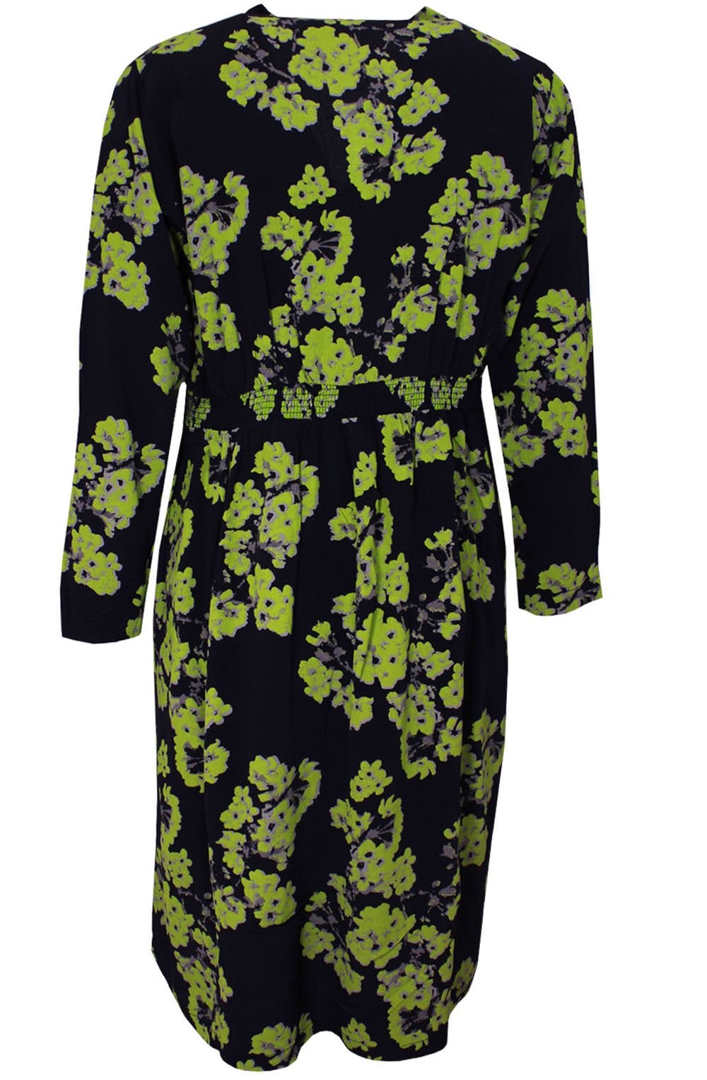 Nabala Lime Floral Print Dress