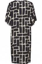 Nabi Black & Cream Bold Print Dress