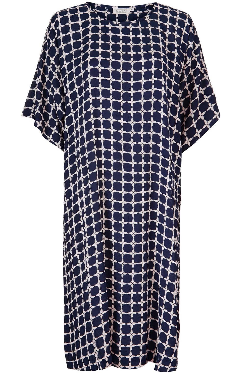 Nabi Navy Bold Print Dress