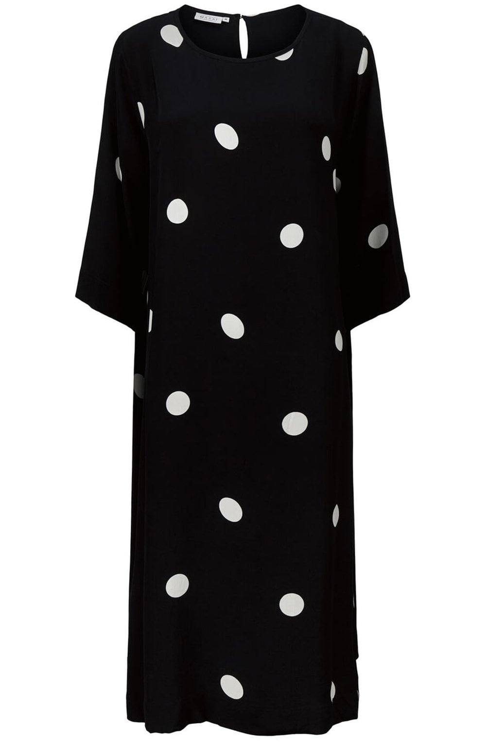 Nabia Black White Polka dot Dress