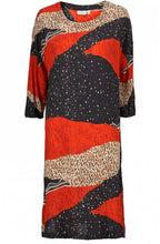 Nada Pumpkin Bold Print Dress
