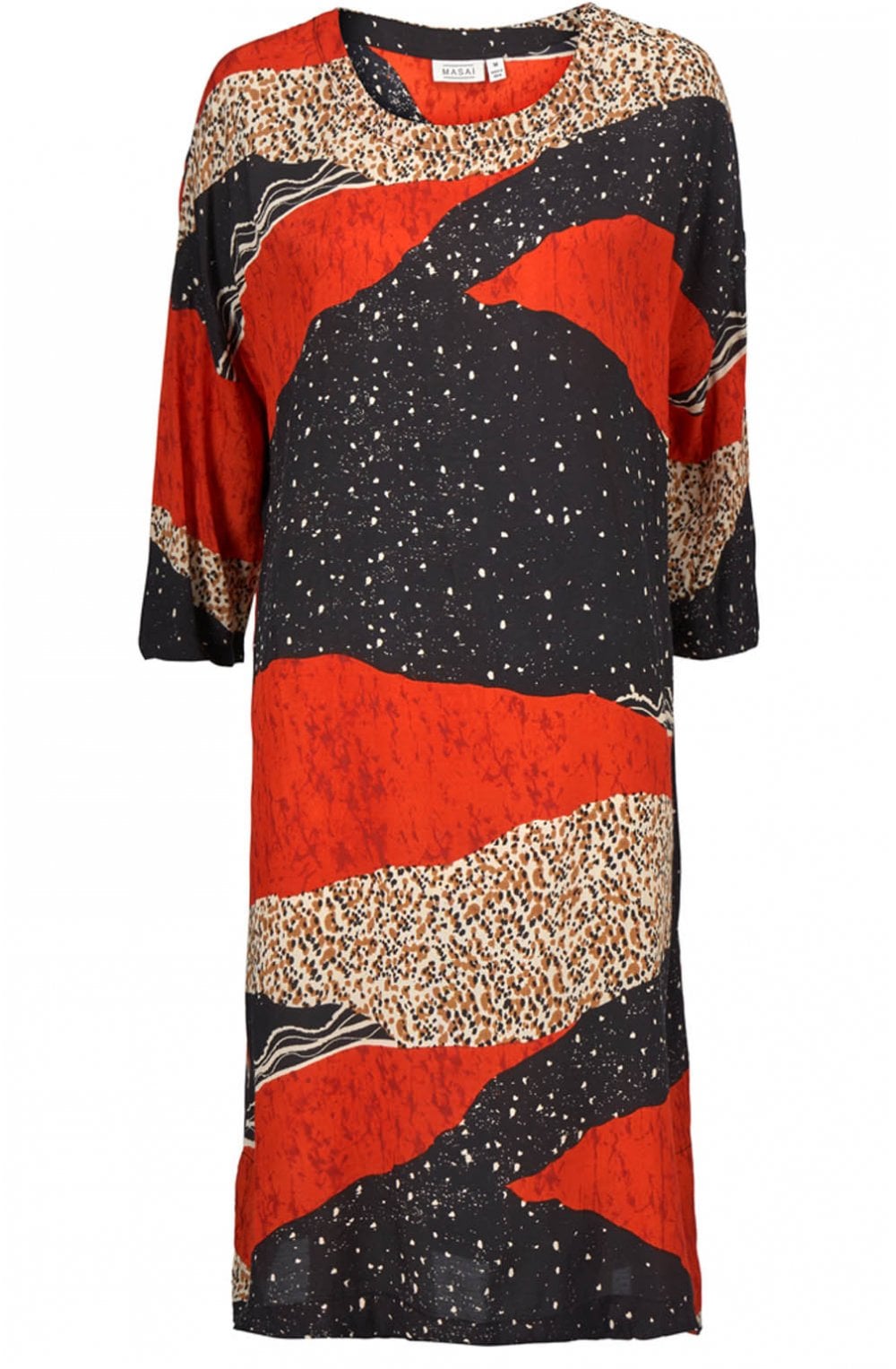 Nada Pumpkin Bold Print Dress