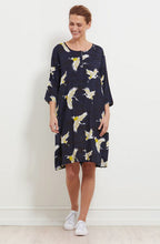 Nadia Navy Crane Print Dress