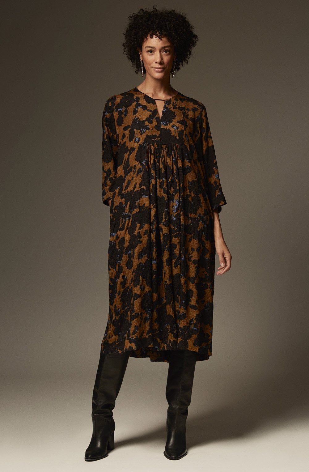 Nadyne Breen Crinkled Silk Touch Dress