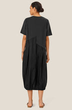 Naholin Black Asymmetric Tulip Dress