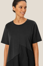 Naholin Black Asymmetric Tulip Dress