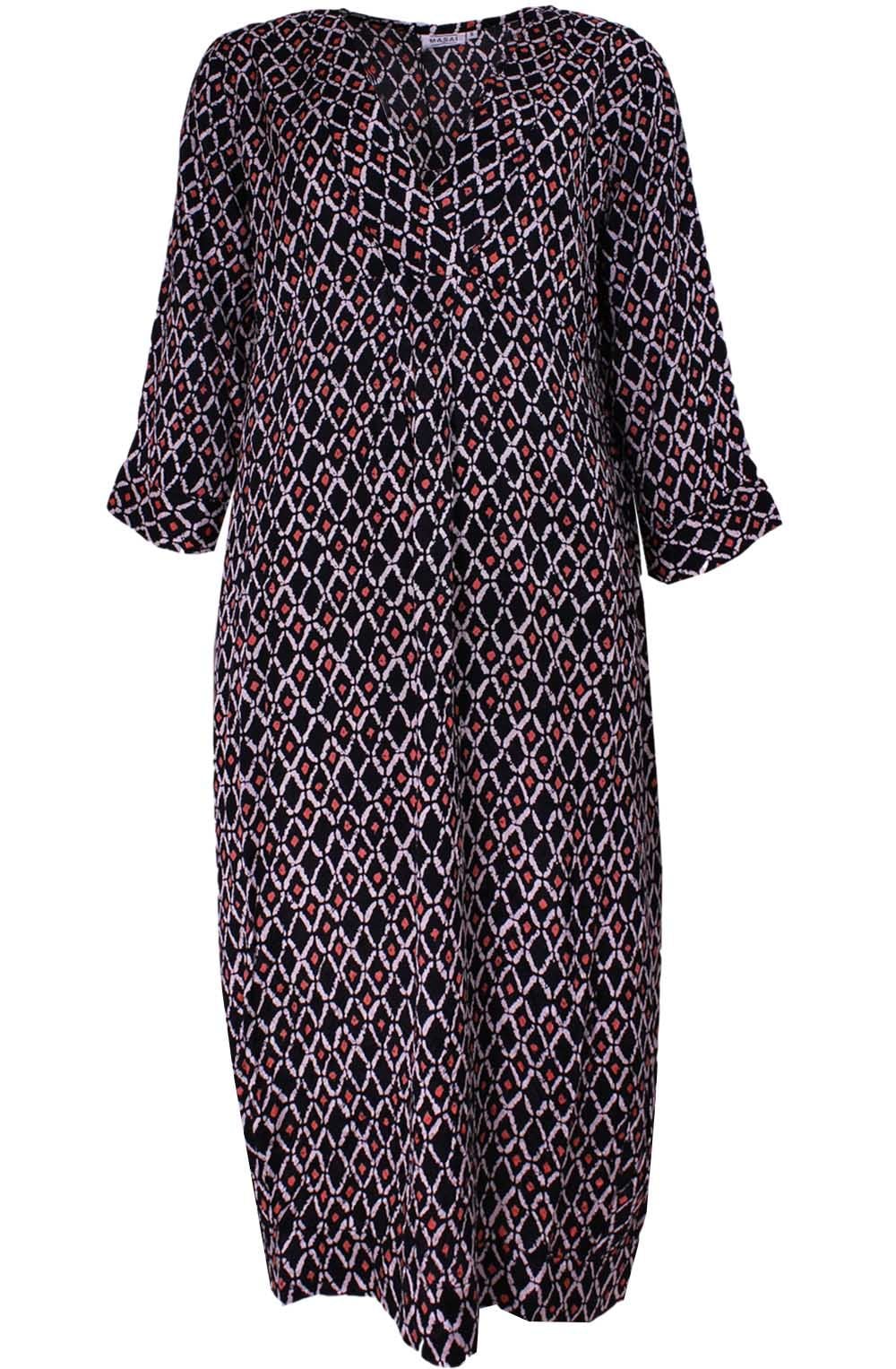 Nakato Orange Org Patterned Dress
