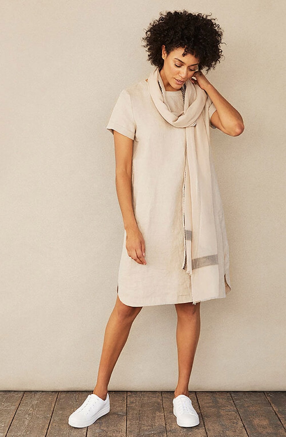 Nalani Neutral Linen Dress