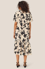 Nalaone Chestnut Floral Linen Mix Dress
