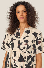 Nalaone Chestnut Floral Linen Mix Dress