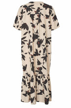 Nalaone Chestnut Floral Linen Mix Dress