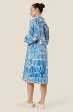 Nalo Nebulas Blue Balloon Sleeved Dress