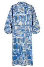 Nalo Nebulas Blue Balloon Sleeved Dress