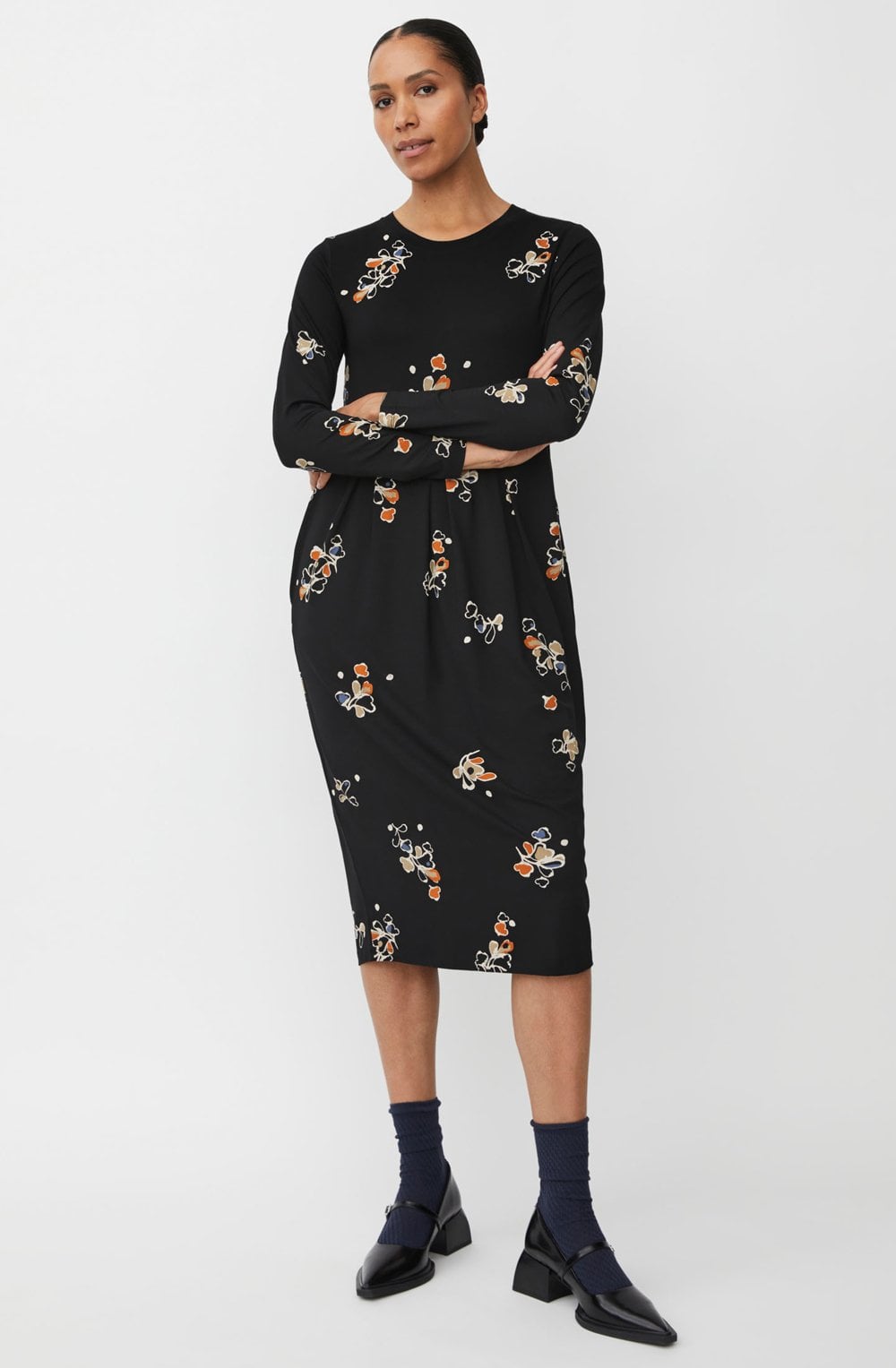 Namo Atumnal Fitted Jersey Dress