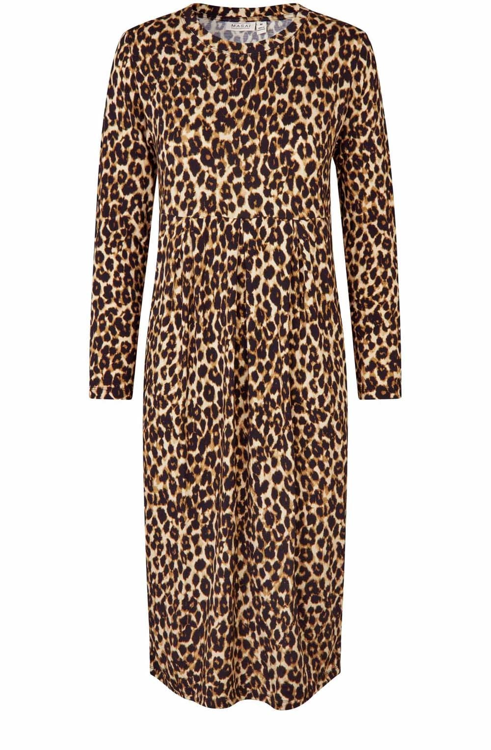 Namo Incense Animal Print Fitted Jersey Dress