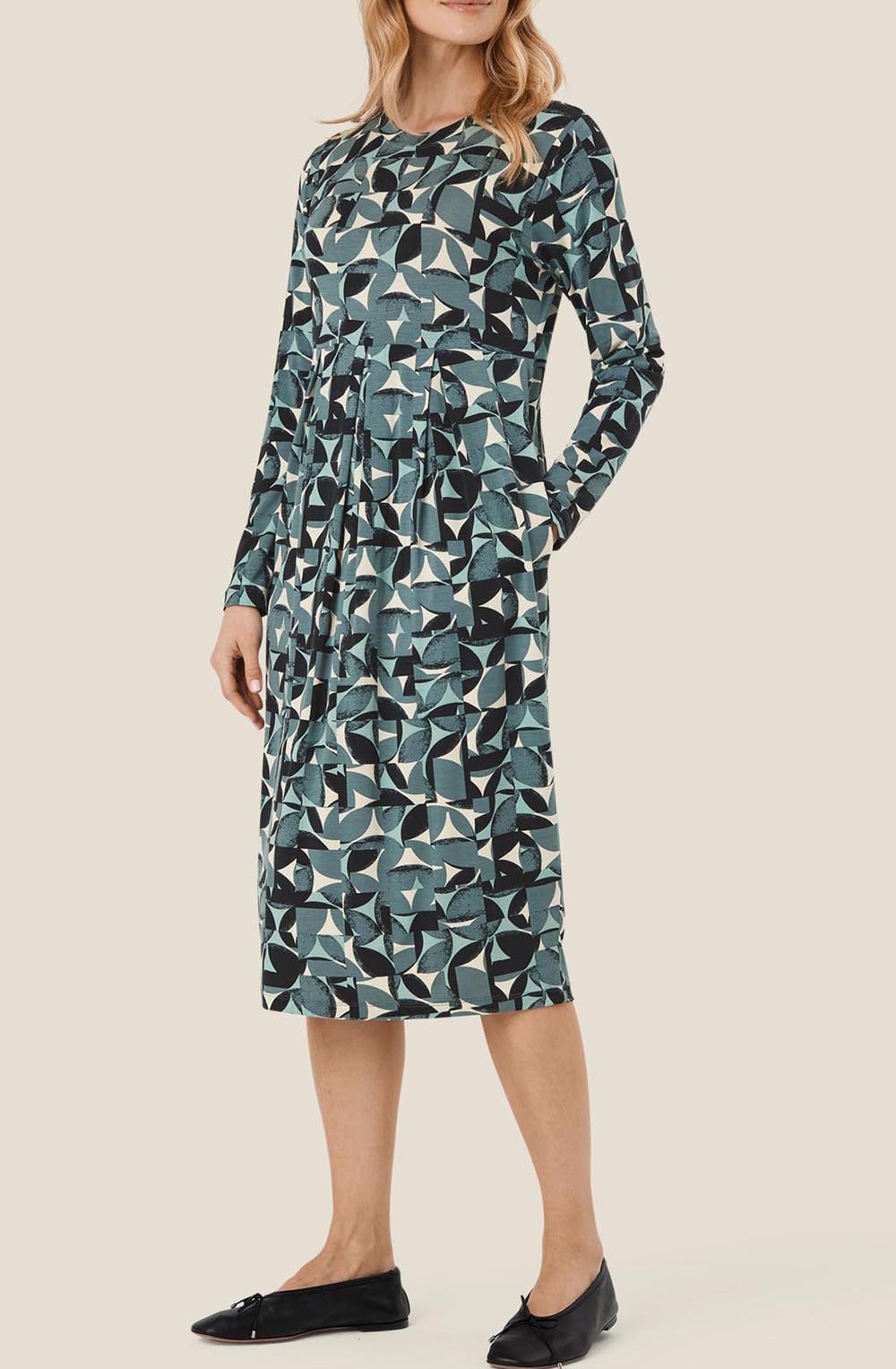 Namo Jadeite Fitted Jersey Dress