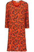 Nana Pumpkin Leaf Print Dress
