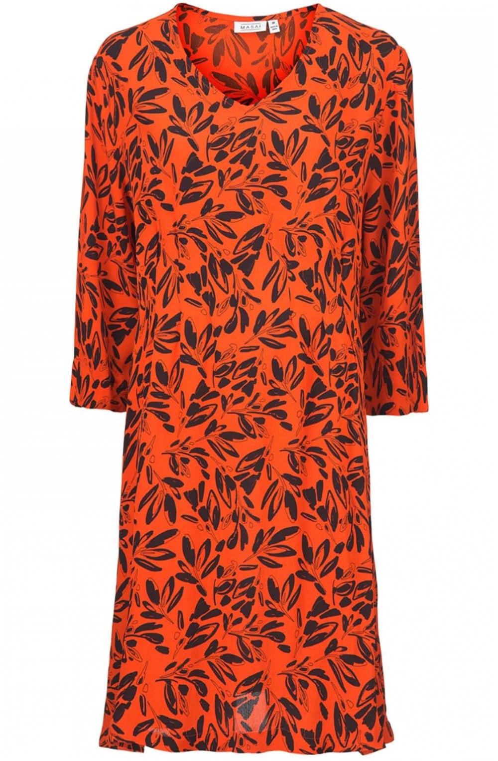 Nana Pumpkin Leaf Print Dress