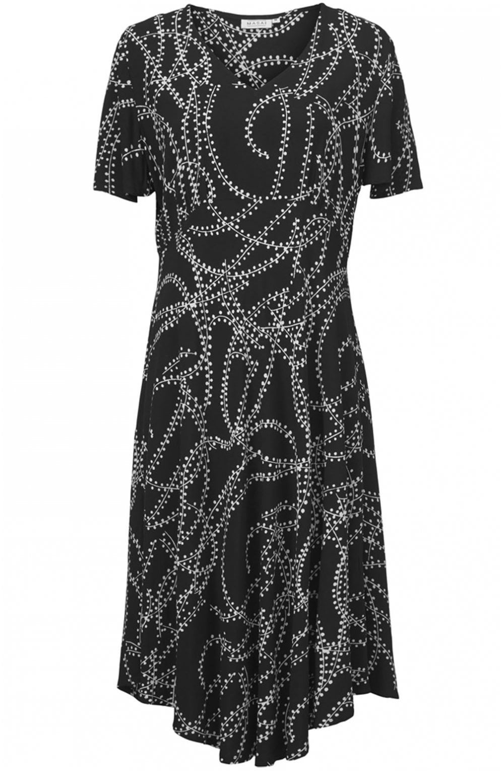 Nanette Black & White Print Dress