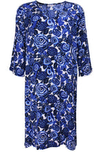 Naoki Greek Blue Floral Dress