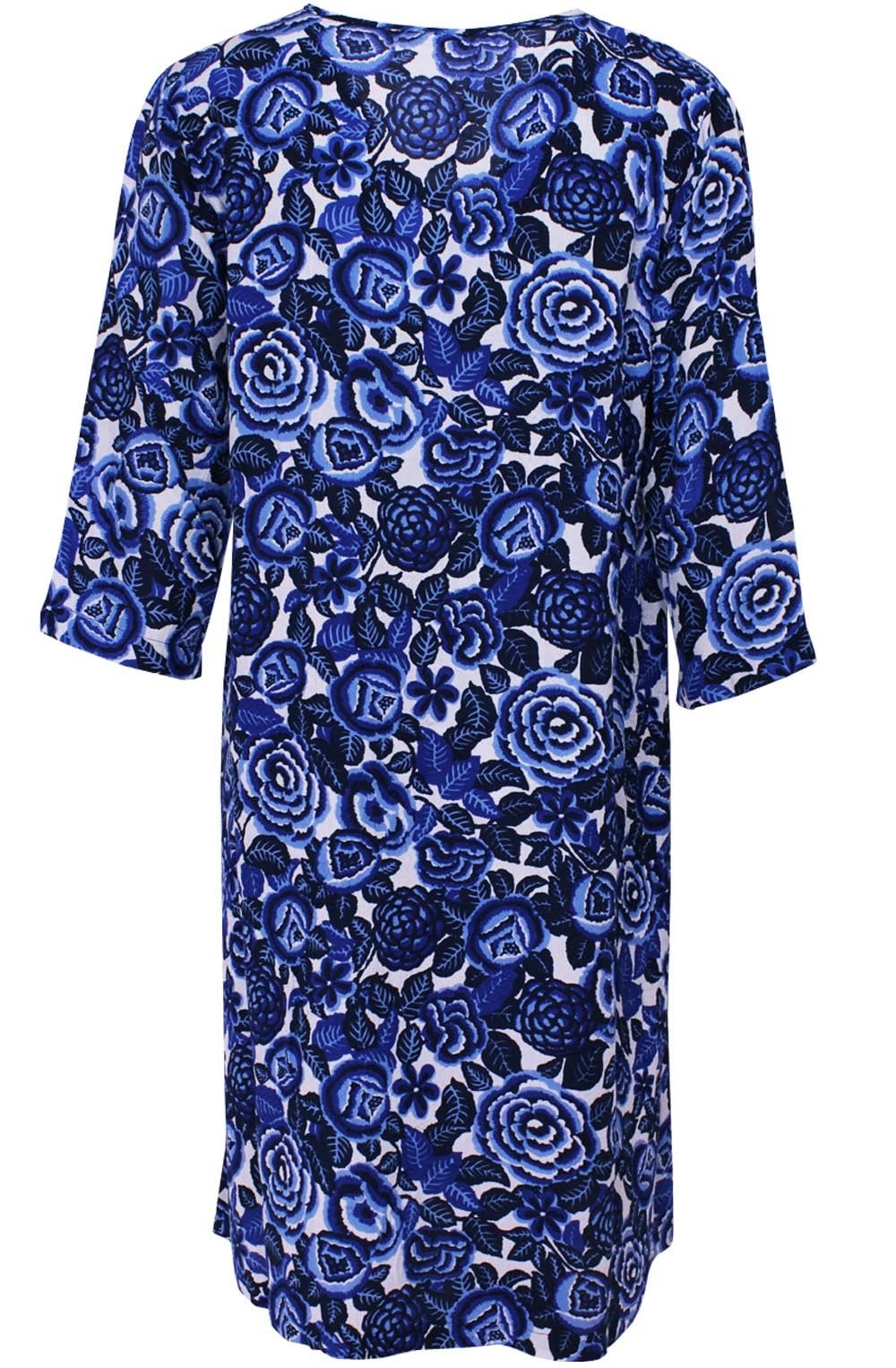 Naoki Greek Blue Floral Dress