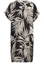 Nara Black & off White Print Dress